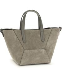 Brunello Cucinelli - Suede Shoulder Bag - Lyst