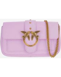 Pinko - Love One Pocket Bag Leather Shoulder - Lyst