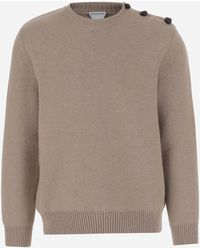 Bottega Veneta - Wool Sweater With Zip And Pocket - Lyst
