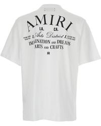Amiri - Crewneck T-Shirt With Logo Lettering On Front And Rear - Lyst