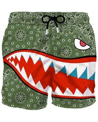 Mc2 Saint Barth - Swim Shorts With Shark Print - Lyst