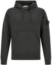 Stone Island - Organic Cotton, Garment-Dyed Hoodie - Lyst
