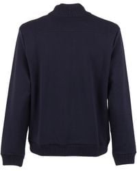 Fay - Sweatshirt Jacket With Buttons Cotton Polyester Elastane - Lyst
