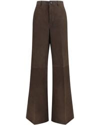 Rick Owens - Wide-Leg Suede Pants - Lyst