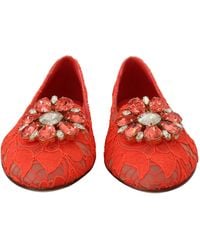Dolce & Gabbana - Elegant Lace Vally Flats - Lyst