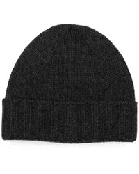 Fileria - Cashmere Cap Charcoal Hat - Lyst
