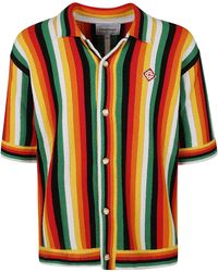 Casablancabrand - Striped Towelling Shirt - Lyst