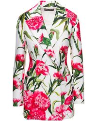 Dolce & Gabbana - Printed Blazer Jacket - Lyst