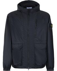Stone Island - Light Jacket Hooded Polyamide Raincoats - Lyst