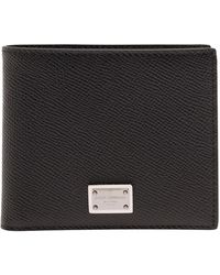 Dolce & Gabbana - Bi-Fold Wallet With Logo Plaque On The Front - Lyst