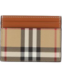 Burberry Beige/Black Icon Stripe Coated Canvas and Leather Card Holder  Burberry