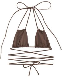 Saint Laurent - Lacing Bikini Top - Lyst