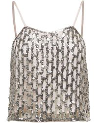 Forte Forte - Sequins Mesh Top - Lyst