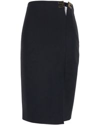 Elisabetta Franchi - Midi Skirt Tech Fabric - Lyst