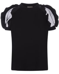 Alexander McQueen - T-Shirt With Ruffles Detail - Lyst