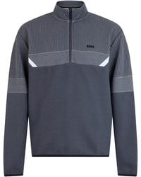 BOSS - Sweatshirt With High Collar Polyester - Lyst