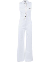 Elisabetta Franchi - Playsuit With Denim Top And Shorts - Lyst