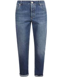 Brunello Cucinelli - Straight Leg Classic 5 Pockets Jeans - Lyst