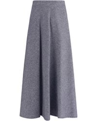 Sara Roka - Flared Midi Skir Skirt - Lyst