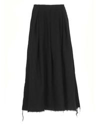 Uma Wang - Midi-Length Flared Skirt With Hook And Button Closure - Lyst