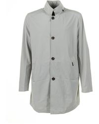 Moorer - Long Ice Trench Coat With Buttons - Lyst