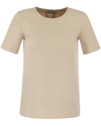 Max Mara - Fianco Scuba Jersey T Shirt With Logo - Lyst
