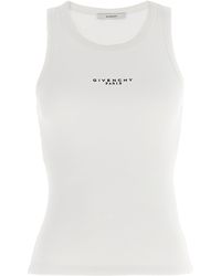 Givenchy - Logo-Embroidered Ribbed Cotton Tank Top - Lyst