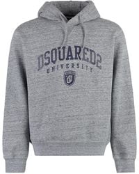 DSquared² - Logo Print Hoodie Cotton Jumpers - Lyst