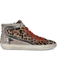 Golden Goose - Sneakers Slide Ltd Pony-Laminated Leather Bovine Suede Trainers - Lyst