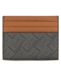 Ferragamo - Monogram Leather Cardholder - Lyst