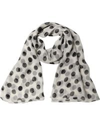 Dolce & Gabbana - Polka Dot Shawl Stole Scarf And Silk - Lyst