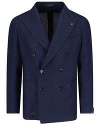 Tagliatore - Double-Breasted Blazer - Lyst
