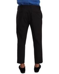 Dolce & Gabbana - Elegant Cropped Wool Stretch Pants - Lyst