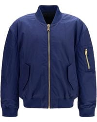 Balmain - Nylon Bomber Jacket With Embroidered Back Logo - Lyst