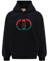 Gucci - Cotton Jersey Printed Hooded Sweatshirt - Lyst