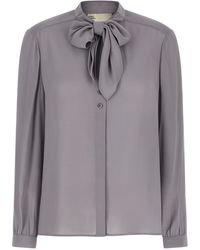 Tory Burch - 'Georgette Bow' Blouse - Lyst