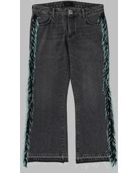 Alanui - Jeans With Pearl Fringe Cotton - Lyst