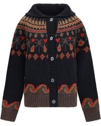Alanui - Sweet Winter Cardigan Fleece Wool Ovis Aries Jacket - Lyst