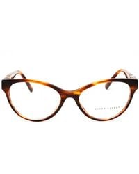 Ralph Lauren - Eyeglasses Oval Full Rim, Striped Havana Frame And Clear Demo Lenses Lens Rl6238U5007 Sunglasses - Lyst