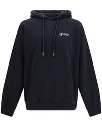 Off-White c/o Virgil Abloh - Script Logo Skate Hoodie Cotton Sweatshirts - Lyst