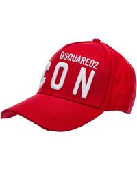 DSquared² Adjustable Men's Cotton Hat Baseball Cap Icon - Red