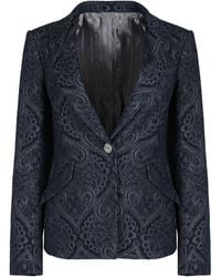 Etro - Denim Jacquard Jacket - Lyst