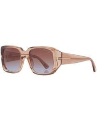 Tom Ford - Sunglasses Square Full Rim, Dark Havana Frame And Lens Ft103552Y - Lyst