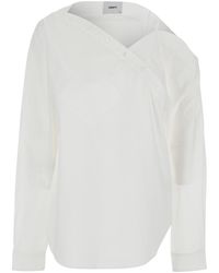 Coperni - 'Heart' Shirt With Asymmetric Buttons And Chest Pocket - Lyst