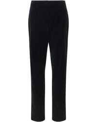KHAITE - Ryden Cotton-Velvet Pants Cotton; Elastane Trousers - Lyst