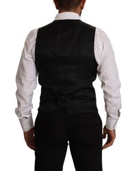 Dolce & Gabbana - Elegant Striped Wool Blend Waistcoat Vest - Lyst