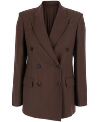 Brunello Cucinelli - Jacket Double-Breasted Viscose Blend Blazers - Lyst
