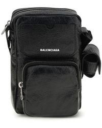 Balenciaga - Black Lamb Ovis Aries Aries Shoulder Bag - Lyst