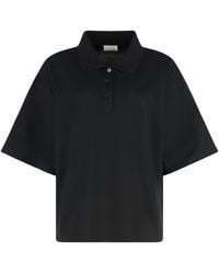 Saint Laurent - Polo Shirt Cotton-Piqué Tops - Lyst