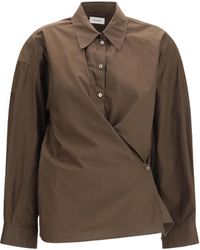 Lemaire - Cotton Blend Shirt Cotton; Silk - Lyst